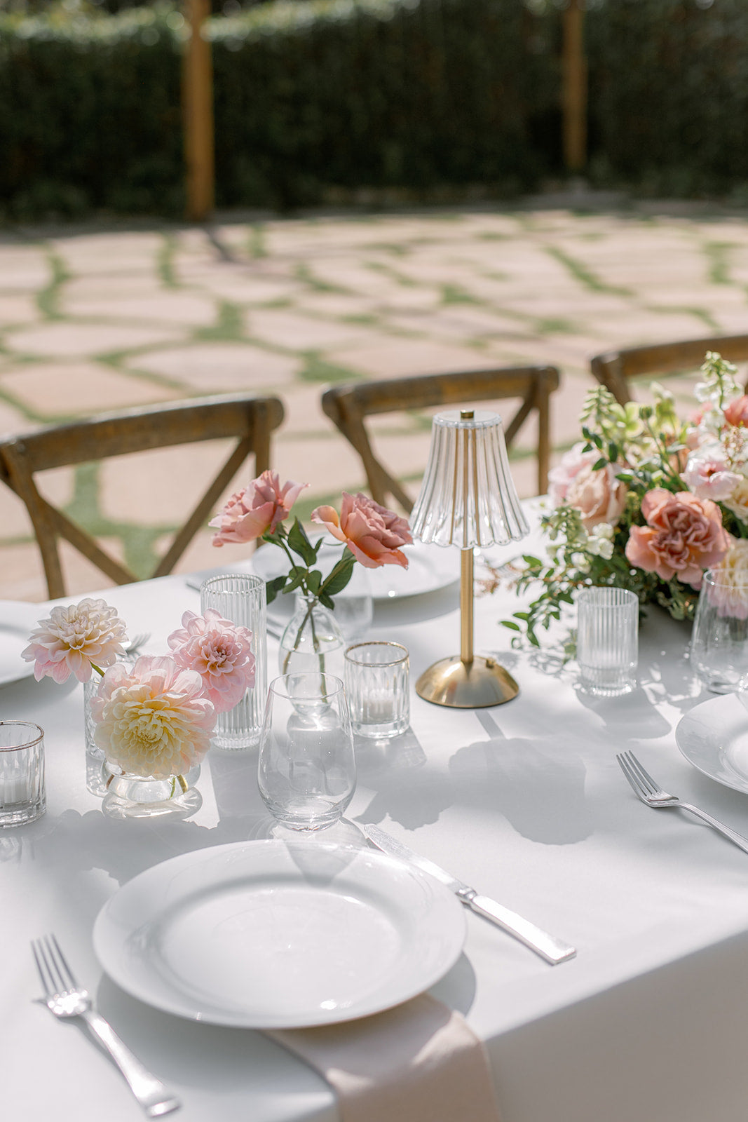 Low and Long Centerpiece - Romantic Garden