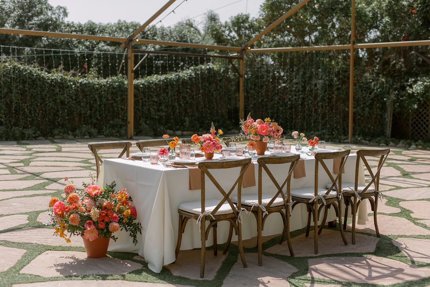 Floral Duet - (Long Tables) Vibrant Sorbet