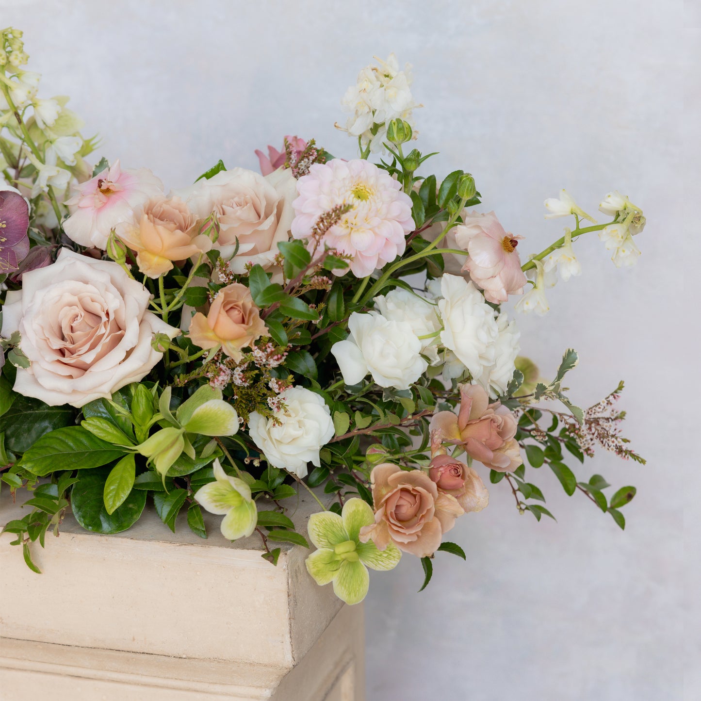 Low and Long Centerpiece - Romantic Garden