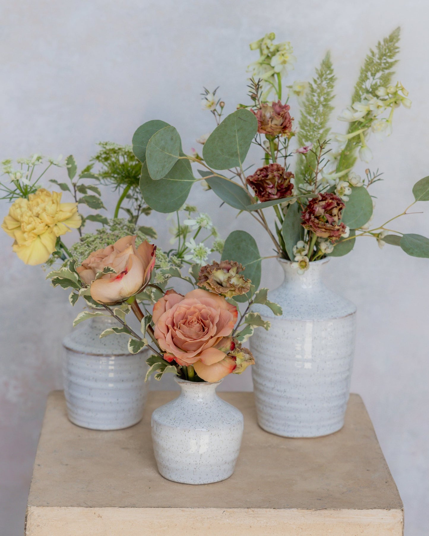 Bud Vase Trio- Soft Neutrals