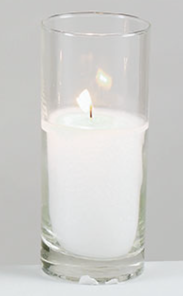 White Votive Candle 5.25" Tall
