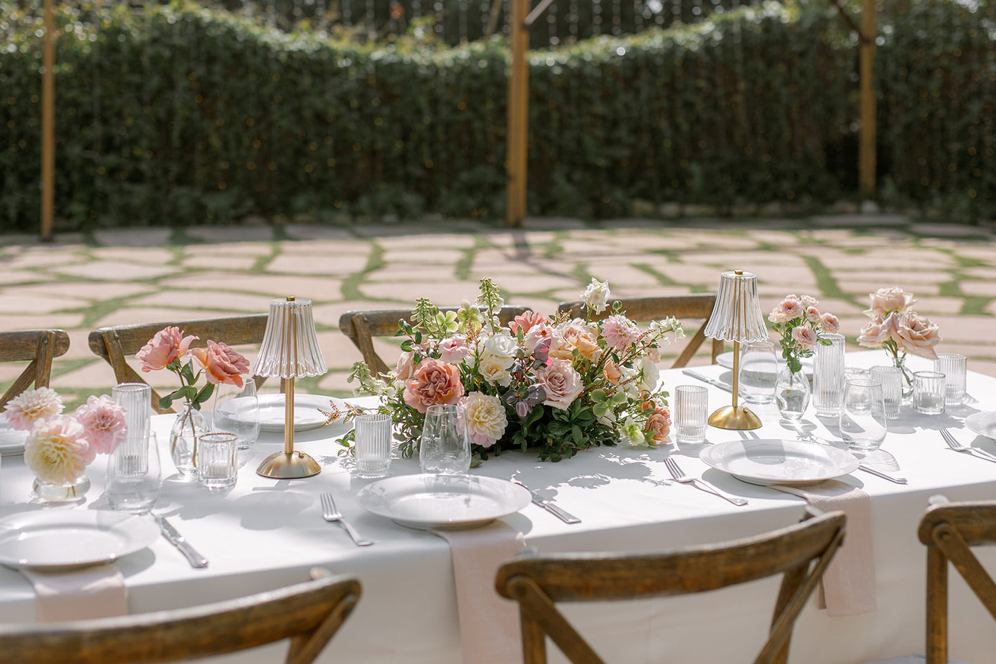 Low and Long Centerpiece - Romantic Garden