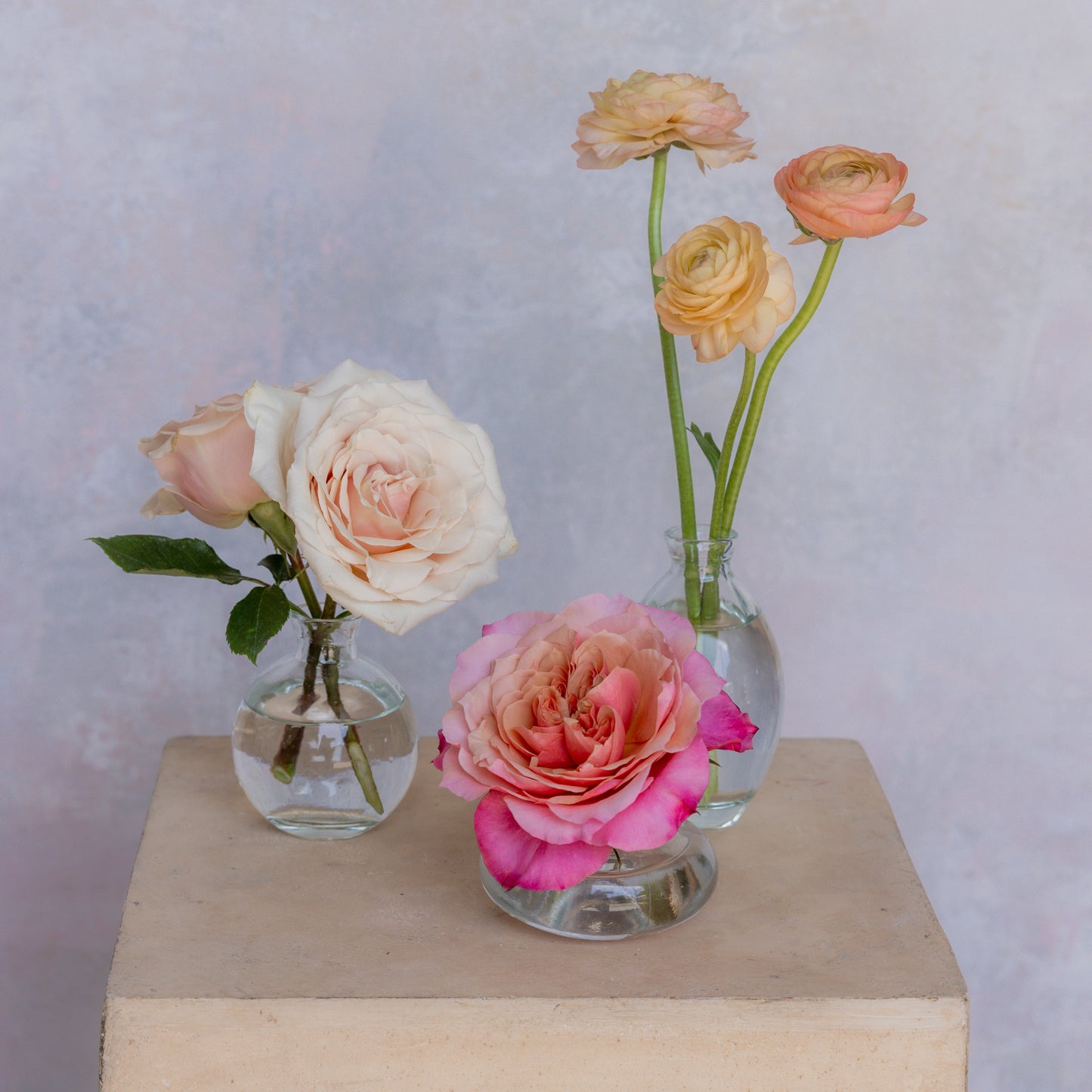 Bud Vase Trio - Feminine Sunset