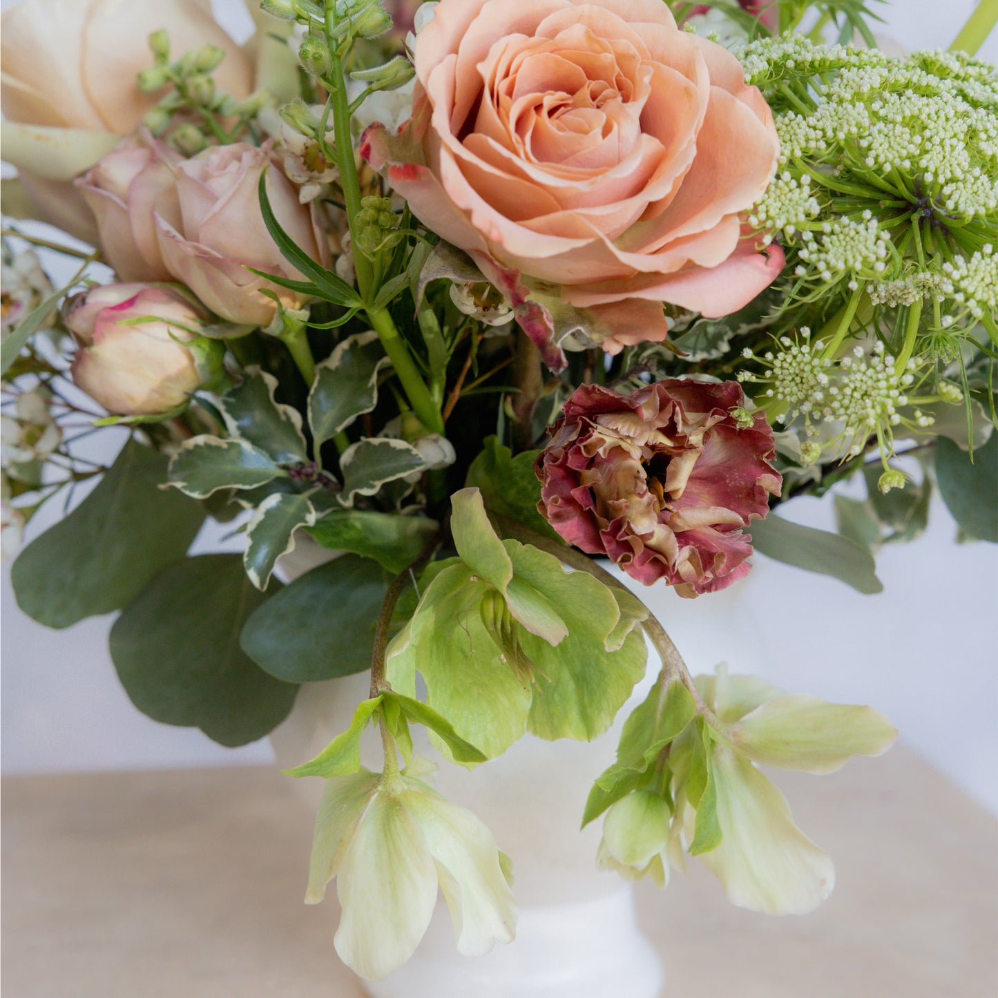 Vase Duet Centerpiece- Long Tables- Soft Neutrals