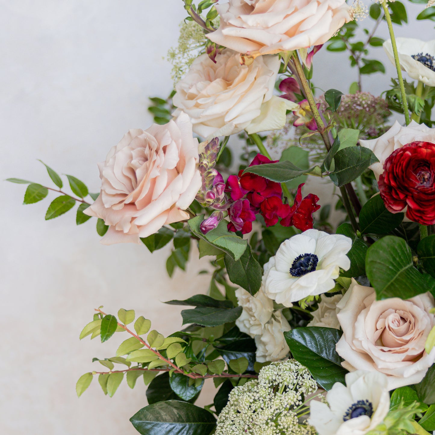 Low and Long Centerpiece - Velvet Chic