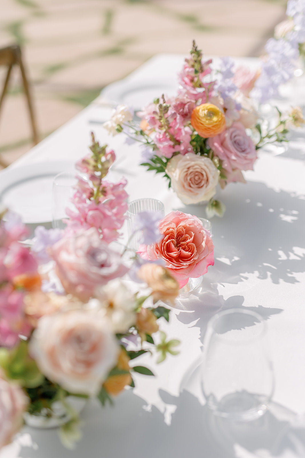 Floral Duet - (Long Tables) Feminine Sunset