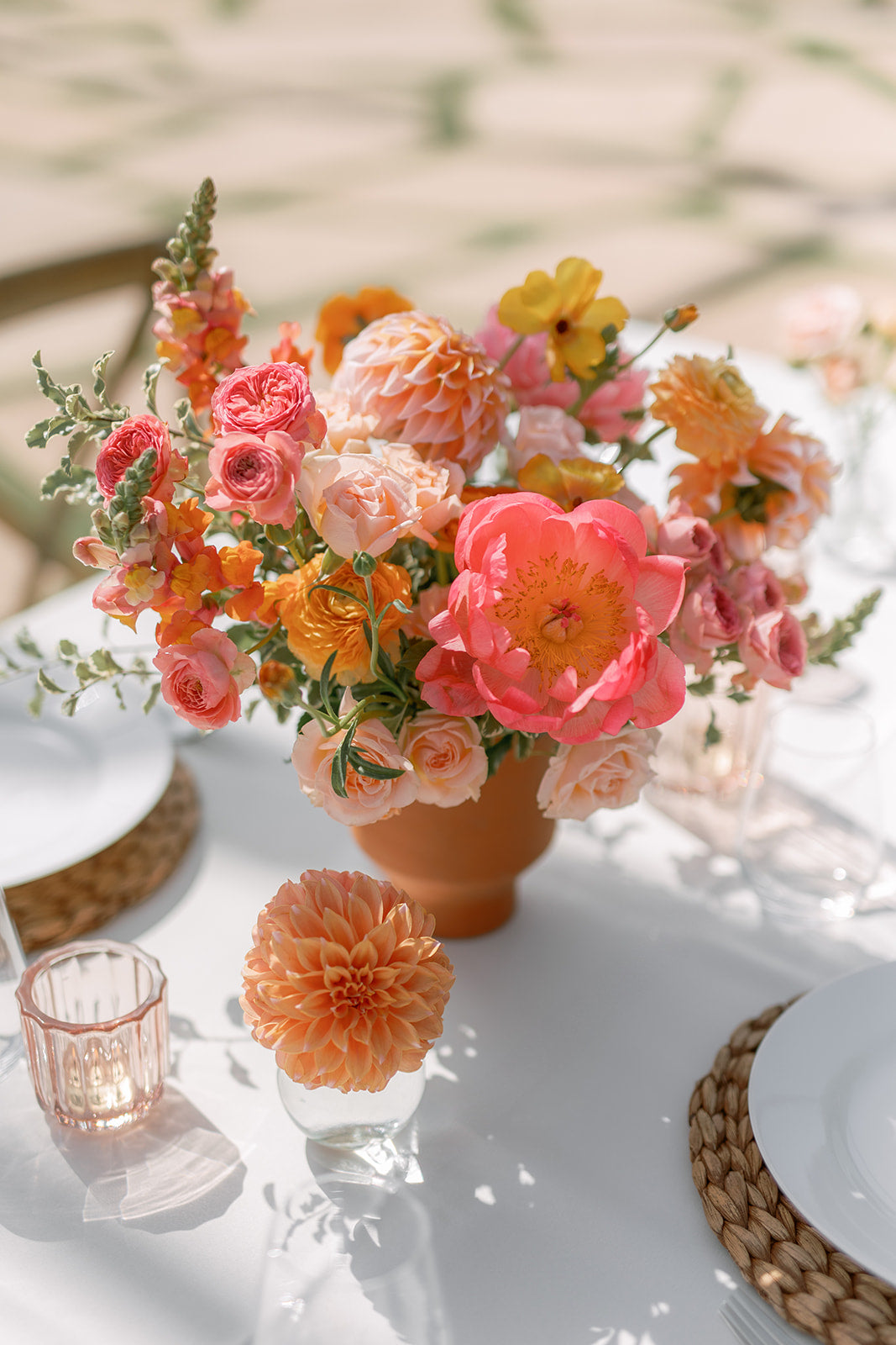 Floral Duet - (Long Tables) Vibrant Sorbet