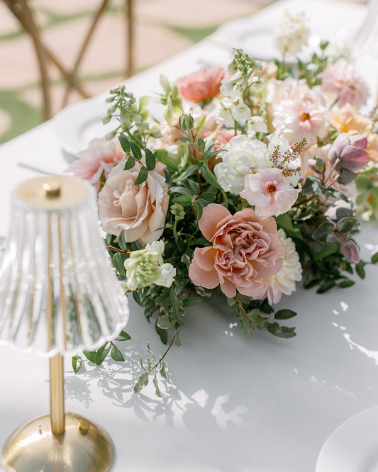 Low and Long Centerpiece - Romantic Garden