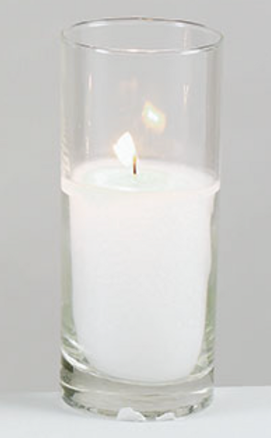 White Votive Candle 5.25" Tall
